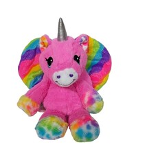 Build A Bear Reversible Heart Surprise Unicorn Rainbow Plush Stuffed Animal 9&quot; - £22.62 GBP