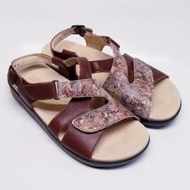 SAS Huggy Henna(Red/Brown) Multisnake Leather Cross Strap Sandals Women 10 Wide - £31.05 GBP