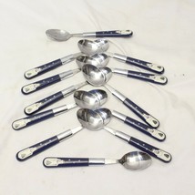 St Nicholas Square Snow Friends Teaspoons Christmas 6-3/4&quot; Lot of 12 Xmas - $450.68 MXN