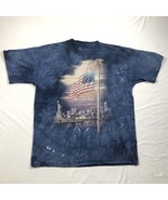 Thomas Kinkade Tie Dye American Flag New York City Skyline State of Libe... - $24.74