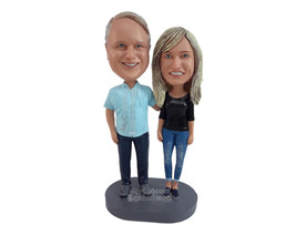 Custom Bobblehead Man Putting Hand On His Wife&#39;S Shoulder - Wedding &amp; Couples Br - £122.25 GBP