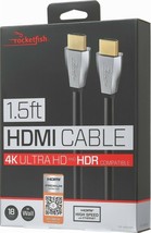 Rocketfish- 1.5&#39; 4K Ultra HD In-Wall HDMI Cable - Black - £10.60 GBP