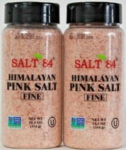 2 Ct Salt 84 12.5oz Non GMO Fine Rich In Mineral Himalayan Pink Salt BB 10/23/24 - £12.64 GBP