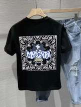 Men&#39;s Full Size Graphic Round Neck T-Shirt Plus Size - $14.84