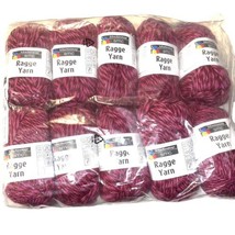 Lot of 10 SMC Ragge Superwash Wool Nylon Worsted Yarn Red #135 Schachenmayr - £35.56 GBP