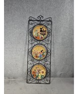 Metal Framed Ceramic Fall Harvest Wall Hanging Cottage Core - £18.91 GBP