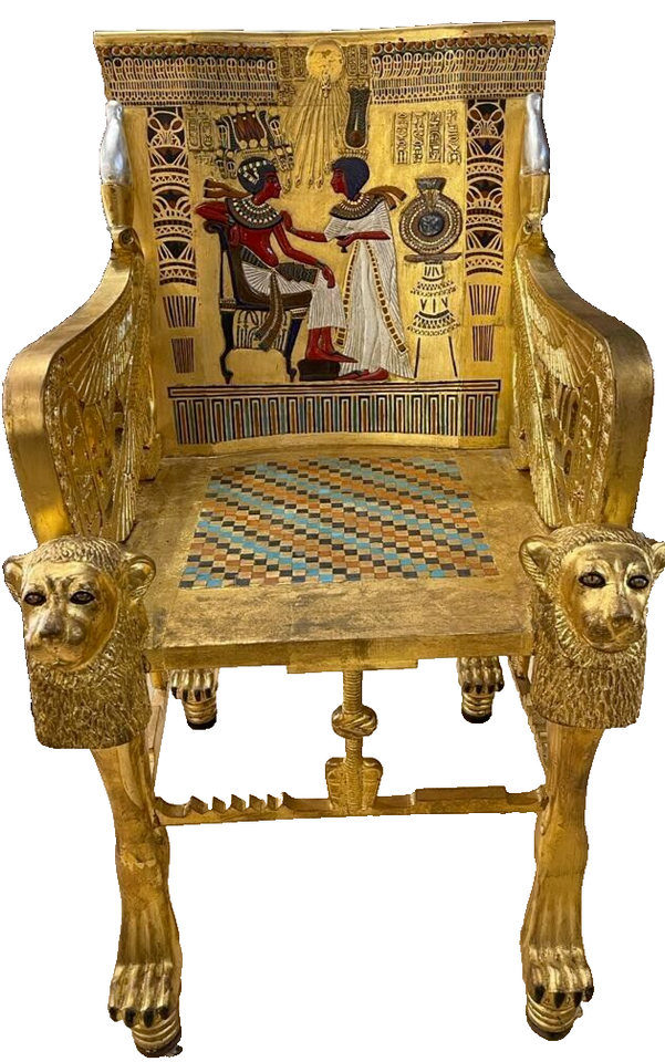 Primary image for Make to Order, Handmade, Antique, King TUT ANKH AMON Chair, Pharaonic Chair