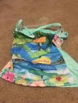 2pc Op Girls Tropical Beach Print Swim Set Top &amp; Bikini Bottom Size M - $34.92