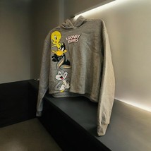 Gray Warner Bros. Looney Tunes Pull Over Hoodies for Juniors Sm  XL 15/17 - $64.84 MXN