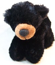 Aurora Soft Black Teddy Bear 6&quot; Plush Stuffed Animal Toy - £11.44 GBP