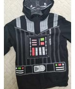 Star Wars Hoodie Sweatshirt Darth Vader Costume Front With Zip Up Mask x... - £12.01 GBP
