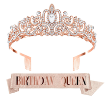 Birthday Sash for Women, Birthday Crowns for Women, Birthday Tiara, Birthday Que - £16.12 GBP