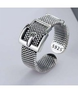 925 Silver vintage Buckle style ring - £7.47 GBP