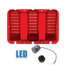 67 68 Ford Mustang Rear Red LED Tail Turn Signal Brake Light Lamp Lens &amp; Flasher - £62.45 GBP