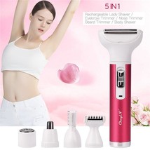 5 In 1 Electric Hair Remover Rechargeable Lady Shaver Nose Hair Trimmer ... - £19.10 GBP