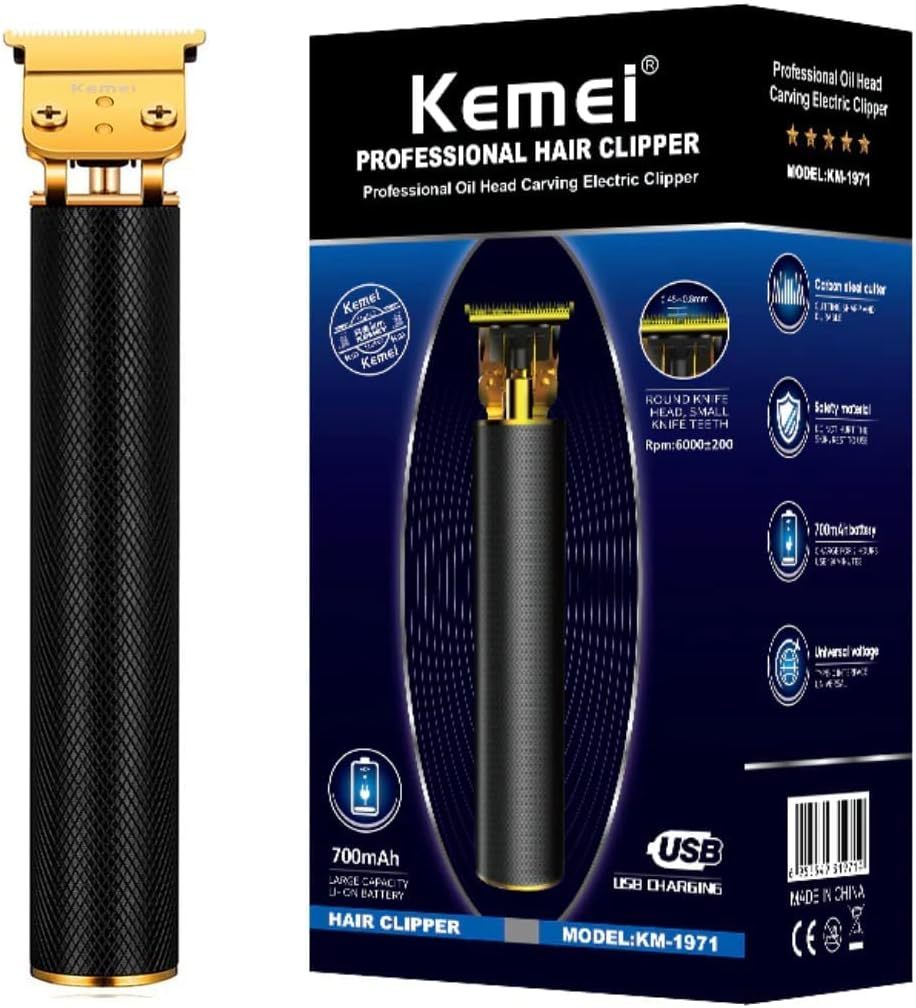 KEMEI Professional Cordless Clipper Zero Gapped Rechargeable T, Color Black - $23.99
