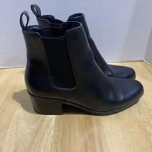 A New Day Women&#39;s Chelsea Ankle Boots Ellie Booties Memory Foam Black -6.5 - $20.49
