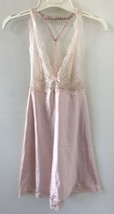 Victorias Secret Blush Pink Lace Halter Empire Camisole Lingerie Nightgo... - $39.99