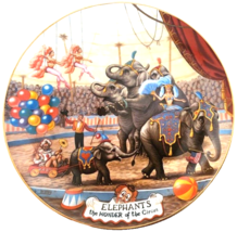 Elephants Collector Plate Artist Franklin Moody Greatest Show on Earth V... - $28.05