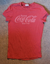 VTG Tome Bien Fria Coca-Cola T-Shirt by Mighty Fine Red White Coke Classic - £27.32 GBP