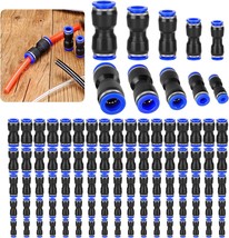 100 Pcs Quick Connect Air Hose Fittings, 5/32&quot; 1/4&quot; 5/16&quot; 3/8&quot; 1/2&quot; Inch - $31.95