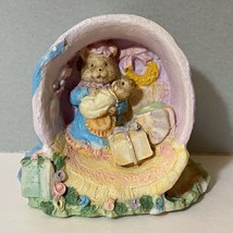 Vintage Mama &amp; Baby Bear In Tea Cup Nursery Figurine Knick Knack Decoration - £11.81 GBP