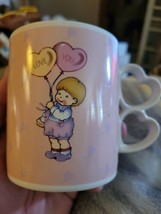 Vntg 1987 Christina Ljungren Rigo Enesco Heart Handle Love/Be Mine Mug/Cup - B5 - £9.71 GBP