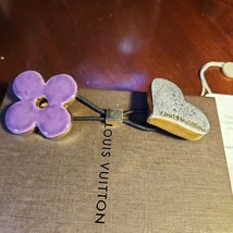 Rare Auth LOUIS VUITTON Stephen Sprouse White Stone Enamel Heart Floral ... - £428.17 GBP