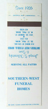 Joseph S. Klecatsky Southern-West Funeral Homes - St. Paul, MN Matchbook Cover - £1.18 GBP