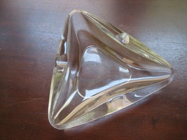 Triangle Cut Glass Ashtray contemporary cut glass ash tray Val St Lambert - £34.48 GBP