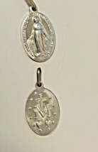 Our Lady of the Miraculous Silver tone .50&quot; Medal, New from Italy #MD-062 - $1.98