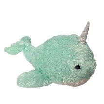 Green White Sparkle Glitter Narwhal Plush Stuffed Animal 20.5&quot; - £27.69 GBP