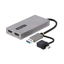 StarTech.com USB-C to Dual-HDMI Adapter, USB-C/A to 2X HDMI, 4K 60Hz, 10... - $102.72