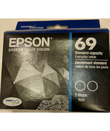 2 Epson T0691 BLACK ink jet printer NX100 NX105 NX110 NX115 NX200 NX215 ... - £31.07 GBP