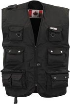 Canadian rugged black vest for adults - Gilet nero robusto Canadian per ... - £77.08 GBP