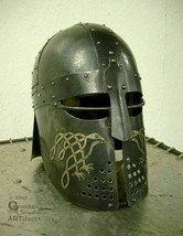 Medieval Vintage Antique Armour Helmet Gladitor Nasal Steel Helmet - $139.58