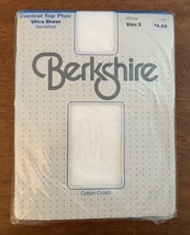 Vintage 80s Berkshire WHITE Nurse’s Control Top ULTRA Sheer Pantyhose Si... - $10.68