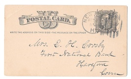 UX5 New York 1881 Station H Duplex Ellipse Cancel 1867-1947 DPO Sta Postal Card - $6.69