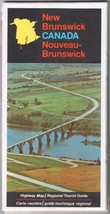 Road Map New Brunswick Highway Map 1972 - $7.91