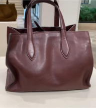 MASSIMO DUTTI BNWT 2025. REDDISH BROWN NAPPA LEATHER MAXI TOTE BAG. 6982... - $468.18
