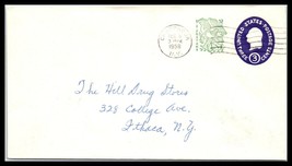 1958 US Cover-Chappaqua, New York to Hill Drug Stores, Ithaca, NY, Xmas Seal C22 - £2.32 GBP