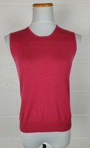 Womens Brooks Brothers Pink Berry Merino Wool Sweater Shell Vest L - £23.79 GBP