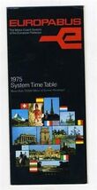 Europabus 1975 The Motor Coach System Time Table European Railways - $14.83