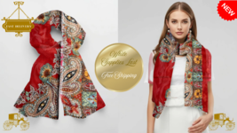 Satin Scarf 35x35 Premium Silk Wrap, Lightweight, Vibrant, and Free Ship... - $49.26 CAD