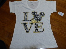 Shanghai Disney Leopard Print Love T-Shirt Medium NWT - £18.07 GBP