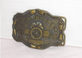 Descriptions: Vintage Teamsters Solid Brass Belt Buckle; Made By The B L... - £19.50 GBP