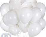 100Pcs White Balloons, 12 Inch White Latex Party Balloons Helium Quality... - £16.75 GBP