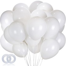 100Pcs White Balloons, 12 Inch White Latex Party Balloons Helium Quality... - $20.99