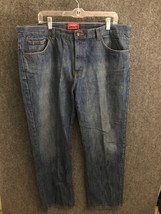 Chaps Jeans Men&#39;s Size 38x30 Straight Leg Blue Denim Mid Rise Cotton - $13.99