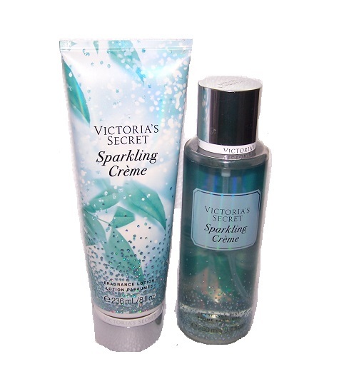 victoria's secret sparkling creme 2 piece fragrance set - lotion & mist
